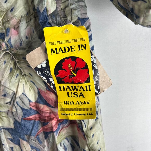 RJC Shirt Adult Large Hawaiian Made in Hawaii Floral Camp Tropical USA 103C New - Picture 6 of 12